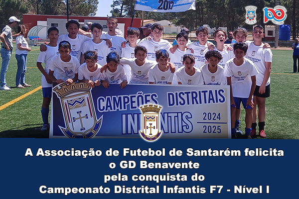 GD Benavente é Campeão Distrital Infantis Futebol 7 – Nível I