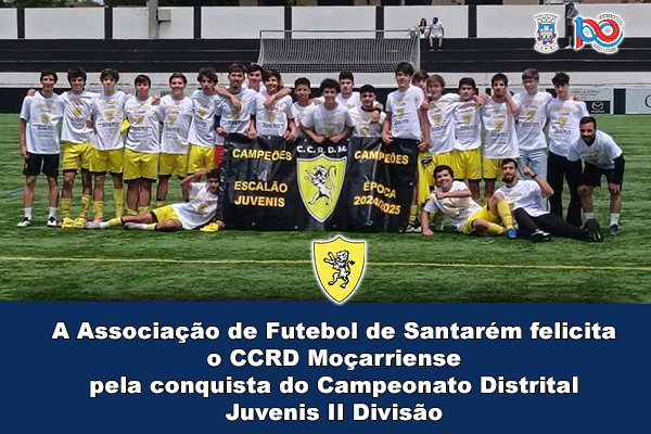 CCRD Moçarriense é Campeão Distrital Juvenis II Divisão